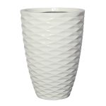 Ghiveci mediu interior/exterior ALB PERLAT,48cm